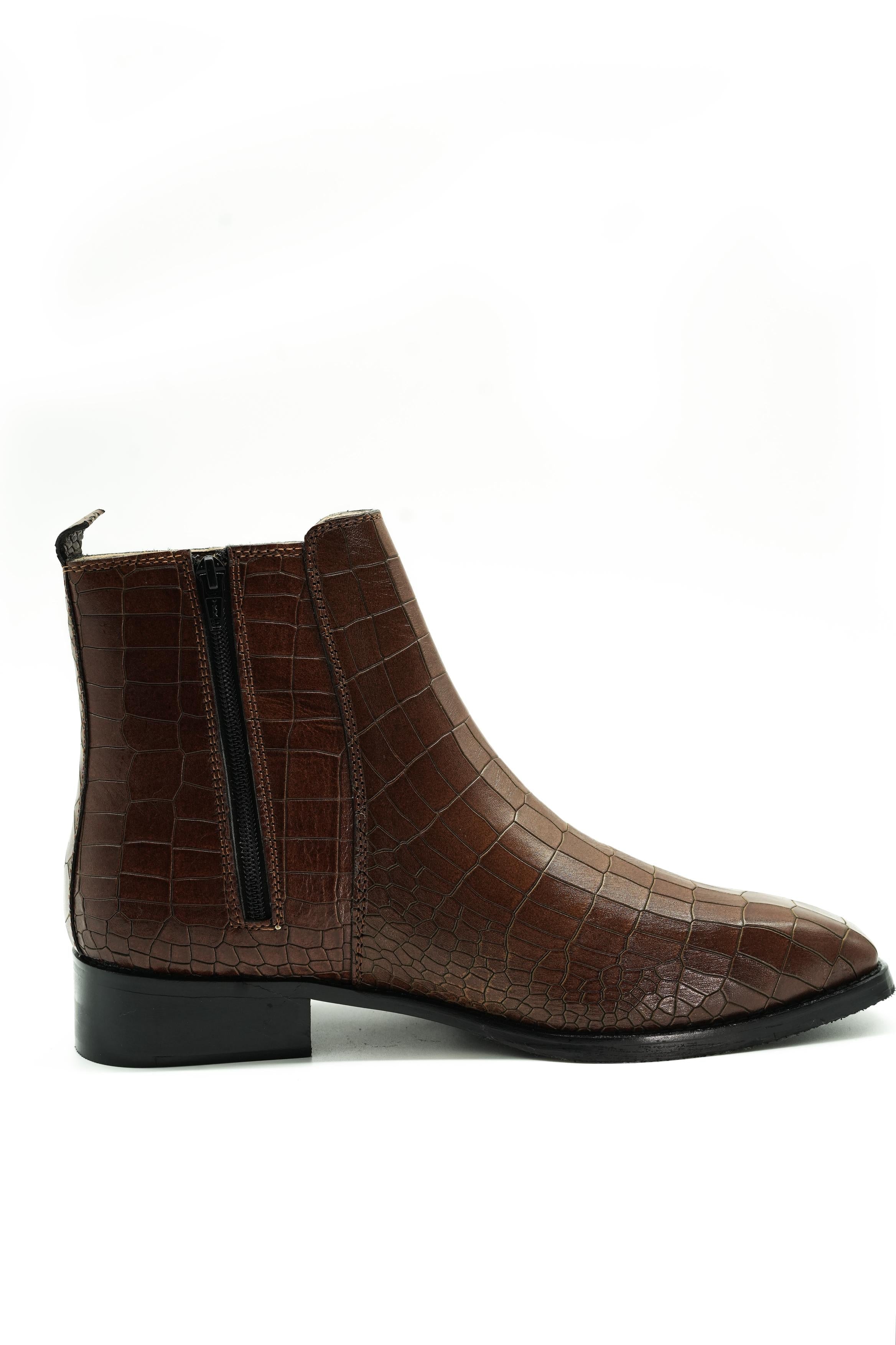 Vittorio Premium Croc Chelsea Boots