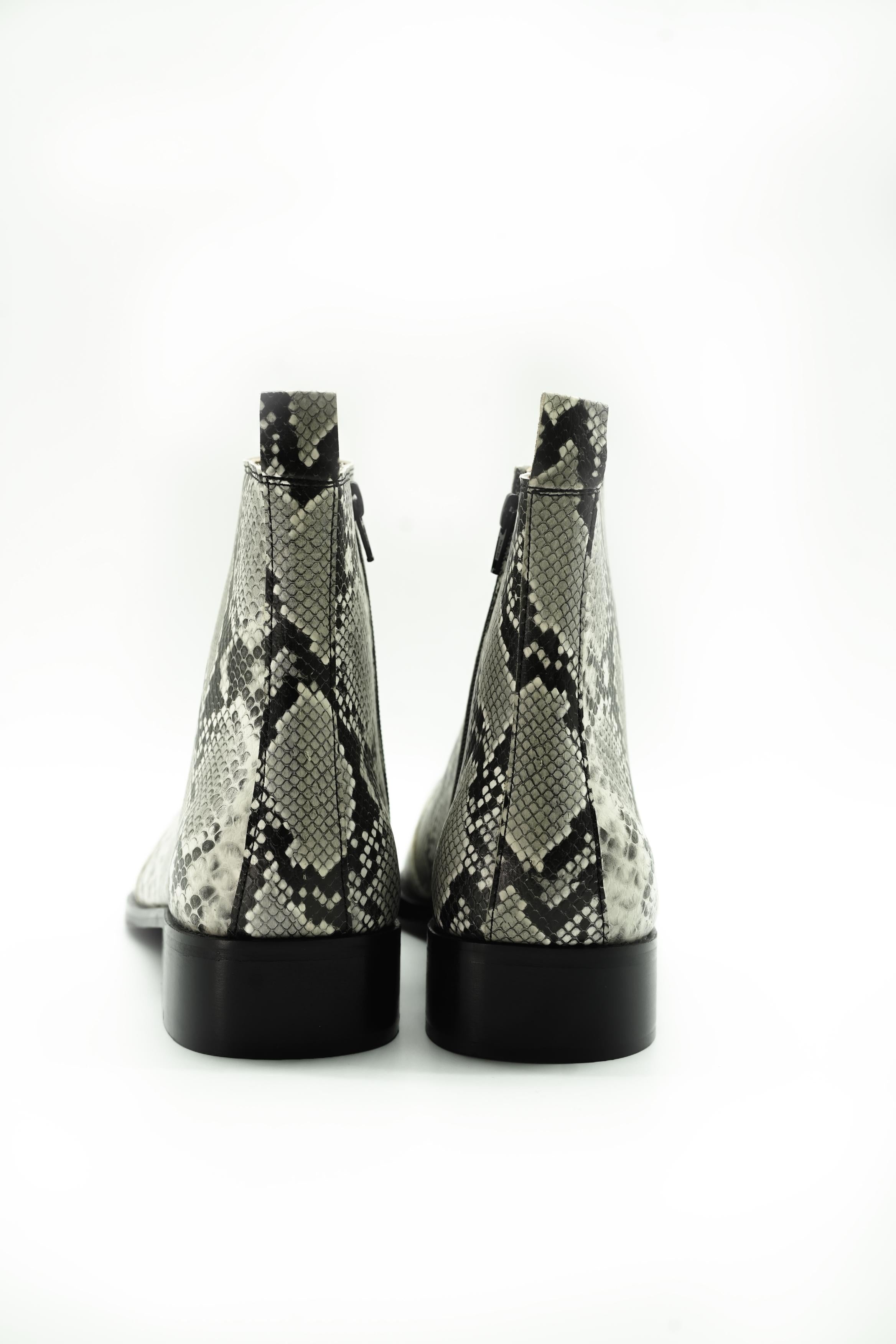 Vittorio Exotic Foil Leather Chelsea Boots