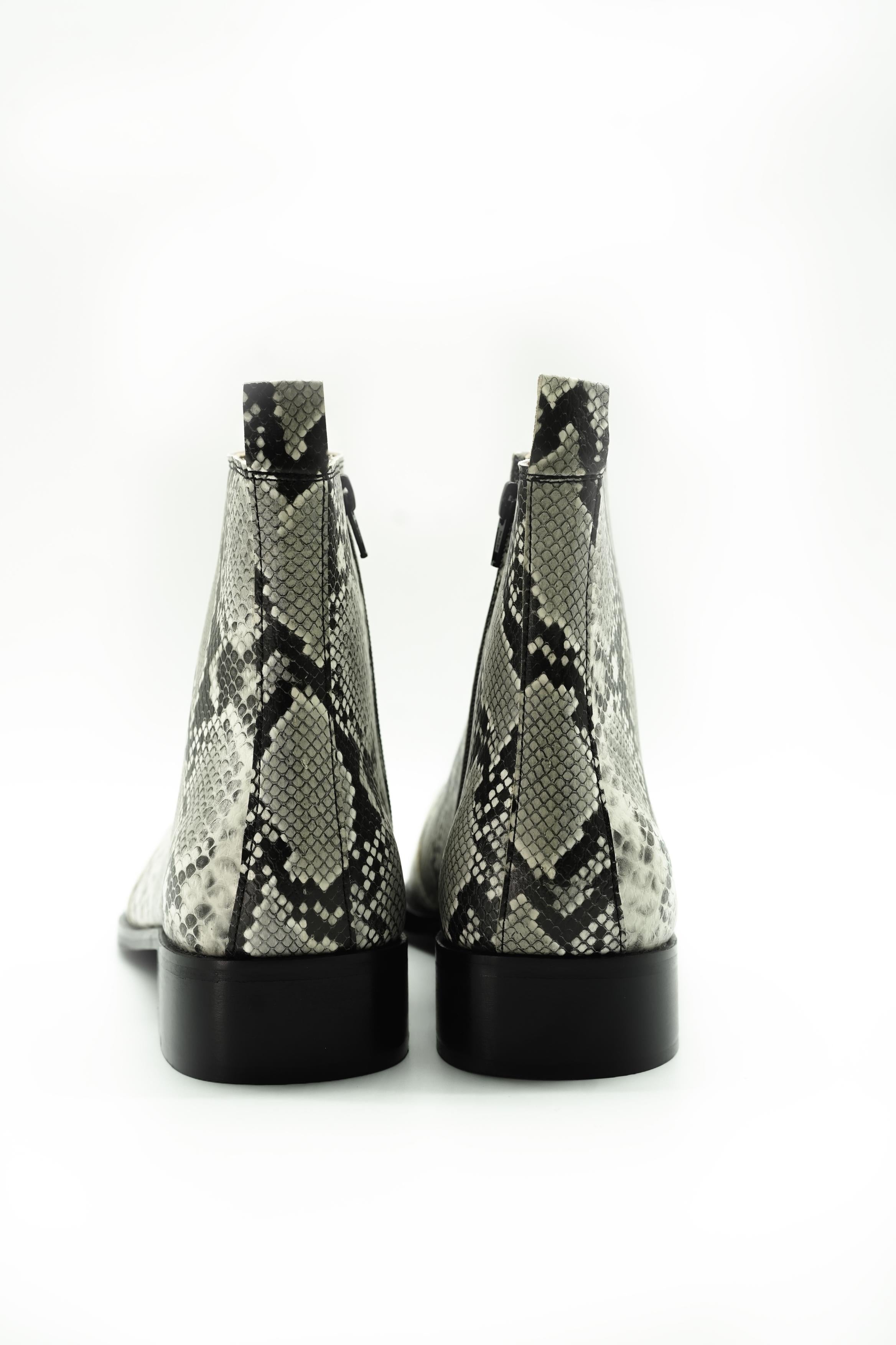 Vittorio Exotic Foil Leather Chelsea Boots
