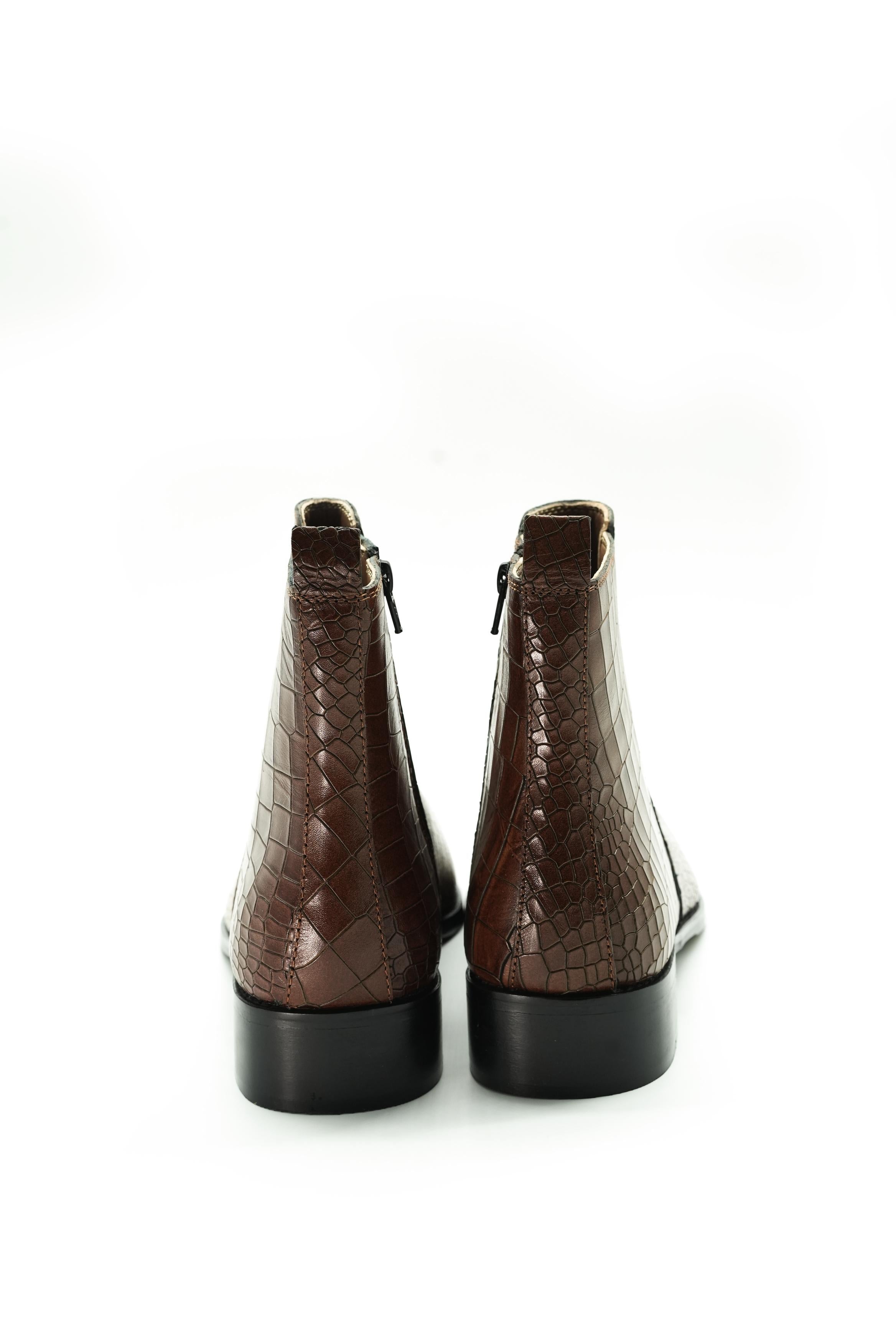 Vittorio Premium Croc Chelsea Boots